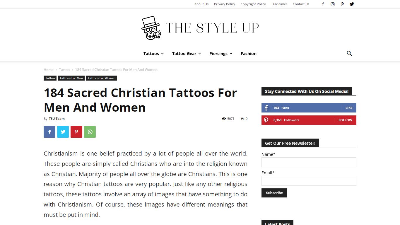 184 Most Sacred Christian Tattoos (August 2022) - The Style Up